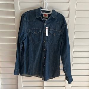 Wrangler Stretch Denim Button Down